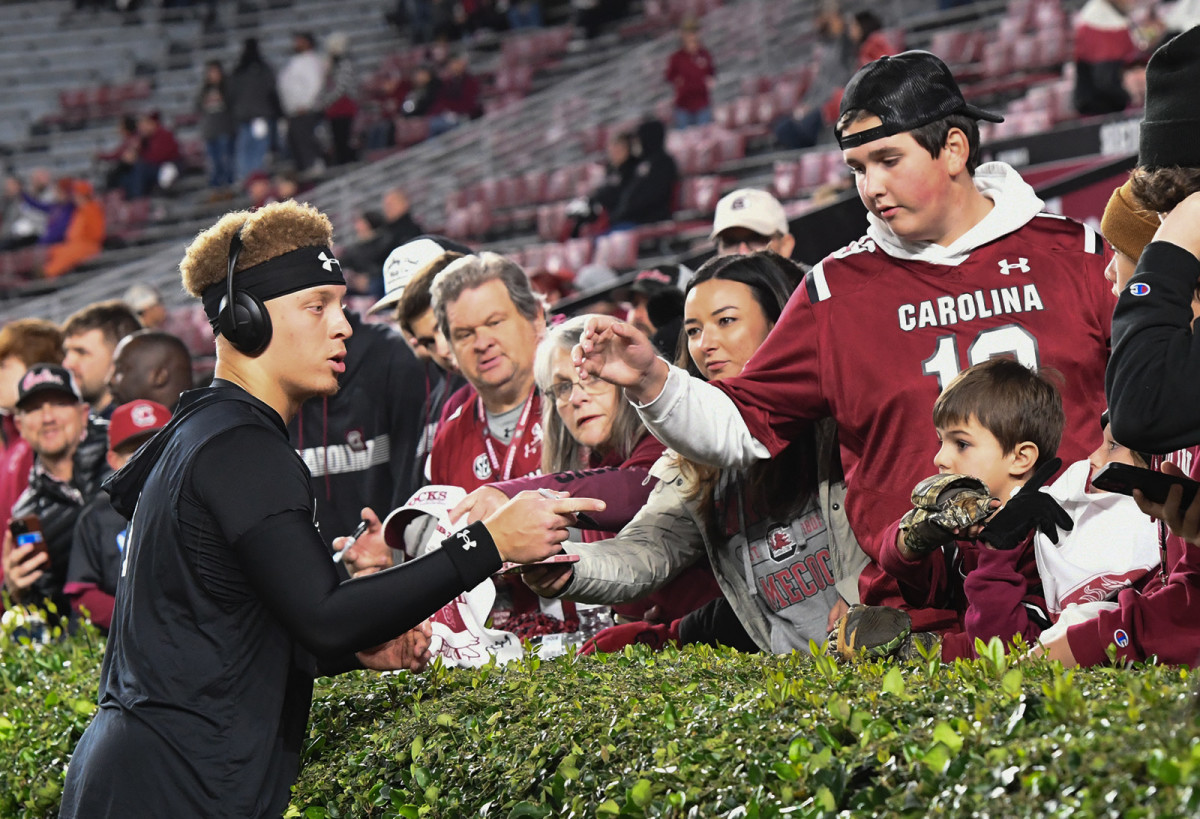Spencer Rattler with the fans before the Clemson Game (Nov. 26th, 2023)